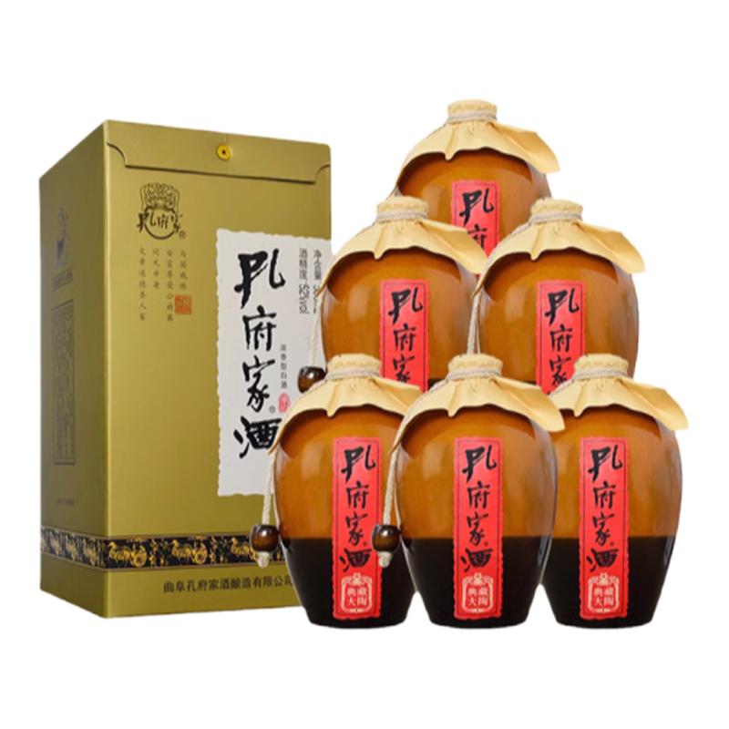 孔府家酒 52度典藏大陶大陶500ml*6瓶山东特产浓香型白酒孔府经典
