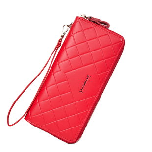 七匹狼钱包女长款大容量拉链款真皮手拿包手机包名牌新款软皮女式