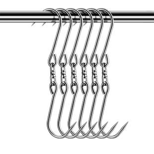 挂肉钩子不锈钢腊肉钩子猪肉挂钩铁钩羊肉牛肉卖肉杀猪专用抓勾子