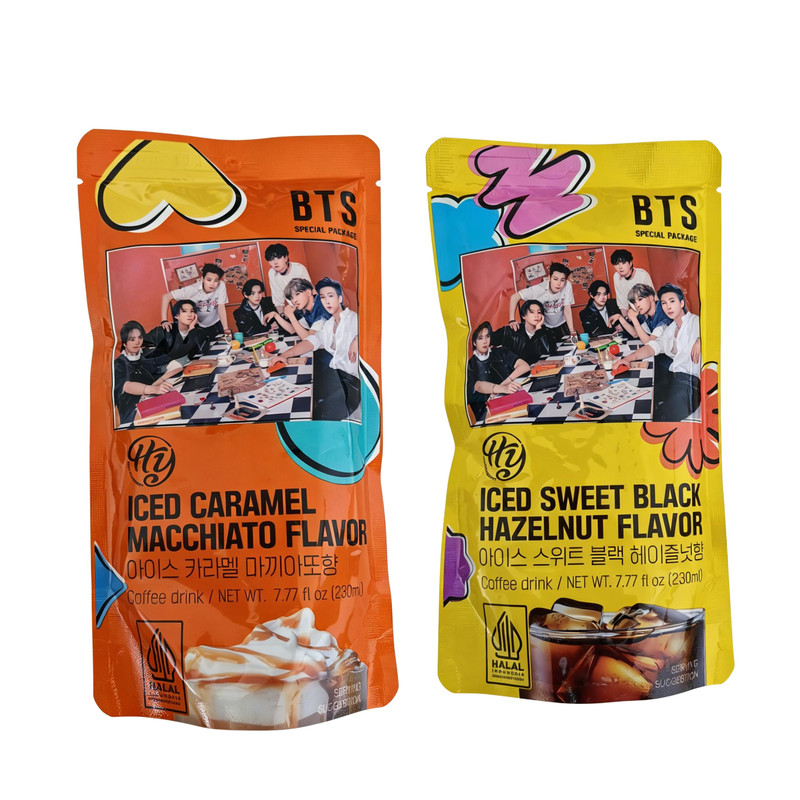 cu便利店韩国BTS联名冰甜黑咖啡