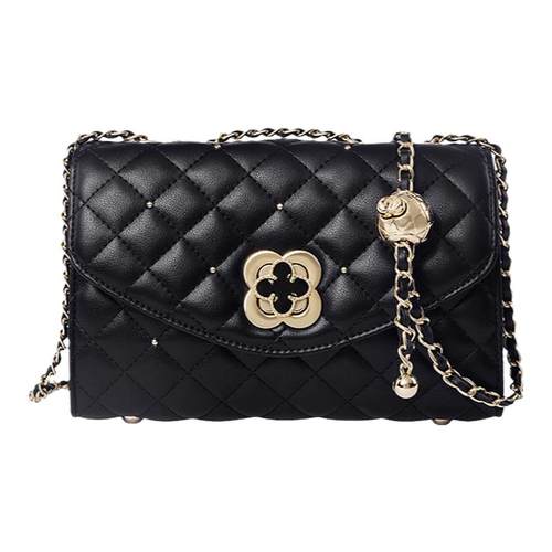 纳兰杜包包女式2025新款斜挎包女夏黑色小香风链条包小包真皮女包