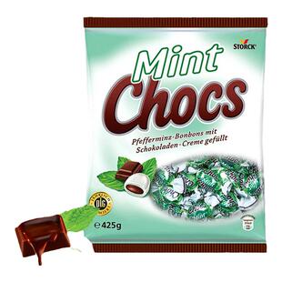 薄巧控德国进口原装Storck斯托克巧克力夹心薄荷糖网红爆款糖果