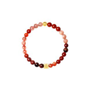 SCHAWLOW肖洛-八风系列火 天然草莓晶橙月光手链手串男女同款配饰