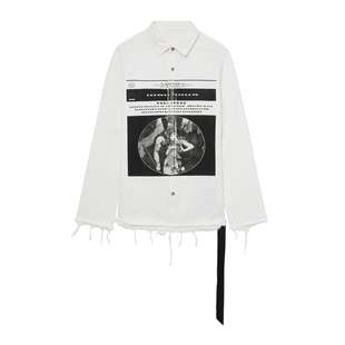 IT DRKSHDW男装衬衫式排扣夹克新款潮流型男宽松毛边外套DMWEP1MO