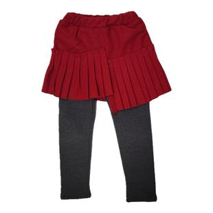 女童加绒裤韩国南大门童装2020冬季宝宝不规则裙摆加厚假两件裙裤