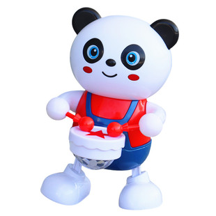 婴儿电动玩具敲打鼓大熊猫专注力早教节奏启蒙小宝宝练习抬头学步