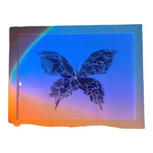 破镜重圆碎玻璃蝴蝶手工diy材料包治愈小摆件生日礼物男女生同学