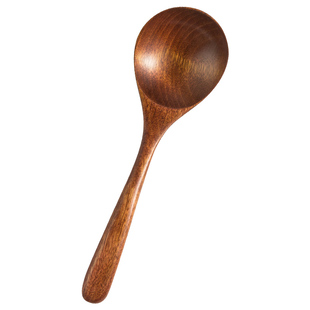 木质汤勺家用勺子个人木碗专用吃饭木勺长柄勺面碗餐具日式食品级