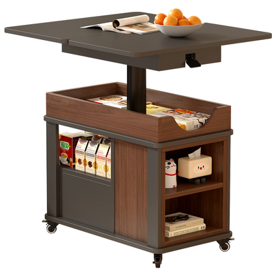 涵缘可移动升降折叠茶几餐桌两用