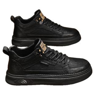 意尔康板鞋男鞋2025新款秋冬季加绒棉鞋爆款百搭中帮男士休闲皮鞋