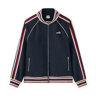 【罗一舟同款】ellesse小贝壳25秋冬新品复古撞色运动针织外套男