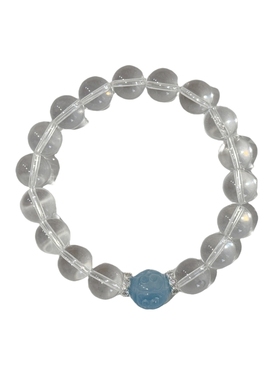 赵露思同款白水晶海蓝宝手串