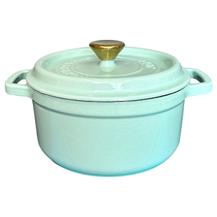 奶油绿[莫兰迪新色]出口日本珐琅锅铸铁锅炖锅家用不粘电磁炉汤锅