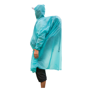 三峰出升级版雨衣带袖子雨披户外涂硅面料轻量露营背包雨罩徒步