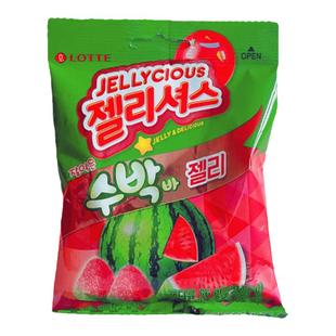 韩国软糖 果汁软糖乐天西瓜味QQ糖 袋装零食包装糖果进口零食儿童