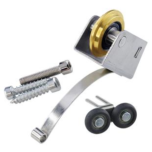 移门滑轮钛合金隔断门铜单凸轮重型单轨道不锈钢推拉浴室门凹槽轮