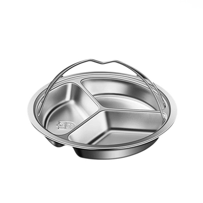 三格蒸盘加厚不锈钢加深多功能