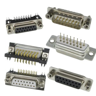 直针DP15黑白胶带铆叉DR15弯脚焊板DB15公母插头插座镀锡镀金车针