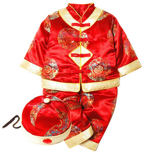 中式婴儿棉衣儿童拜年男童生日周岁礼服宝宝唐装新年衣服汉服冬季