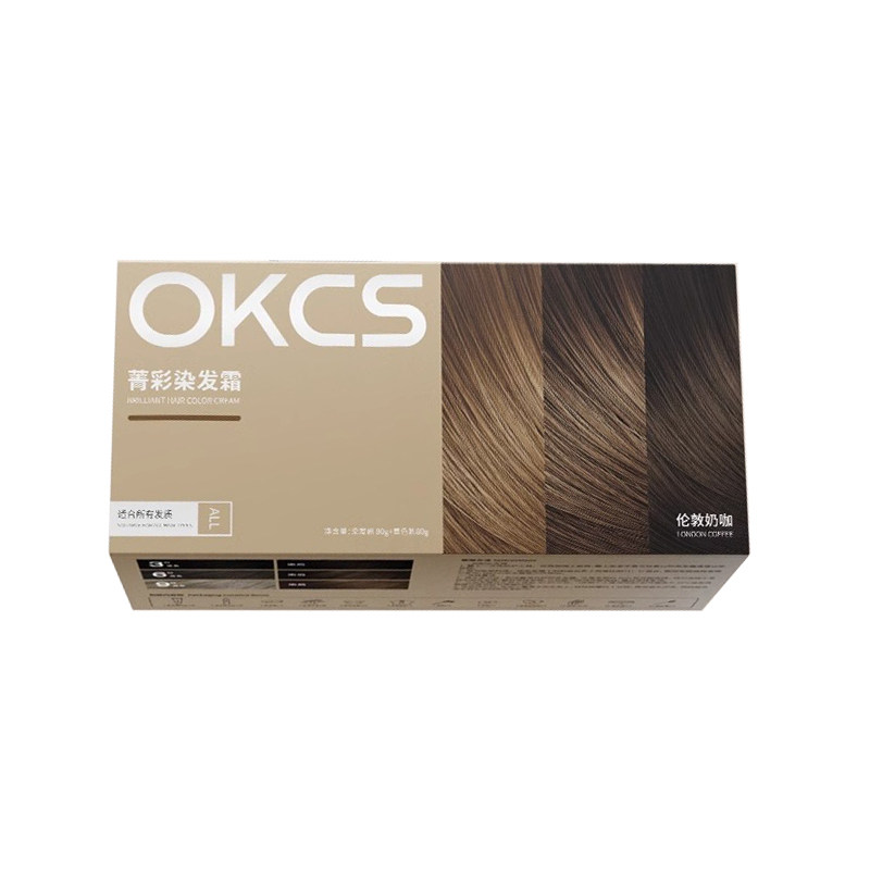 okcs染发膏免漂榛果灰棕色