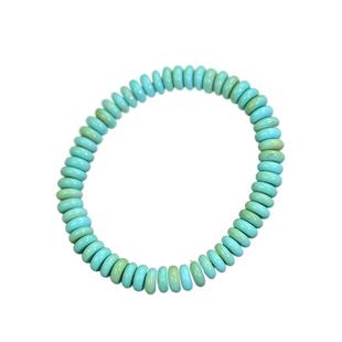 湖北原矿天然绿松石手链手串 高瓷无优化隔片手链 男女款文玩饰品