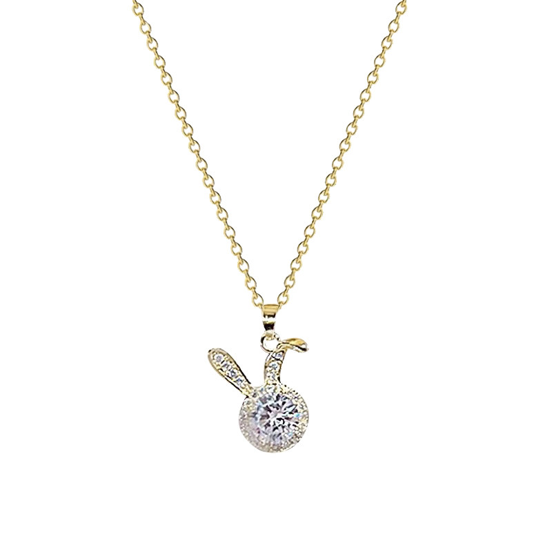 大锆石兔子钛钢项链女轻奢小众