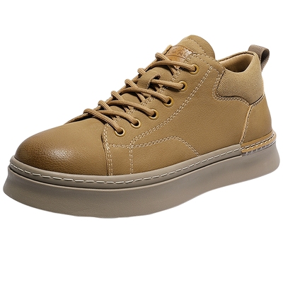 森达工装鞋男2025冬季新款户外徒步时尚厚底休闲鞋QJ044DM5