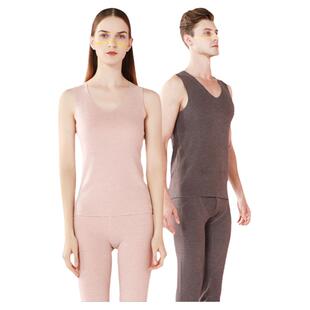 基达羊毛蚕丝德绒护背保暖背心女发热加厚加绒功能贴片打底冬季