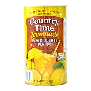 美国进口Country Time柠檬茶粉冲饮果汁水果维C浓缩速溶饮料大桶
