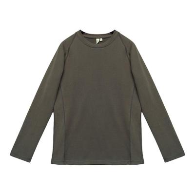 2025秋冬新款长袖t恤衫女款圆领纯棉碳素磨毛宽松厚针织休闲运动T