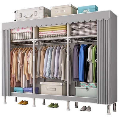 卧室落地挂衣架全钢架