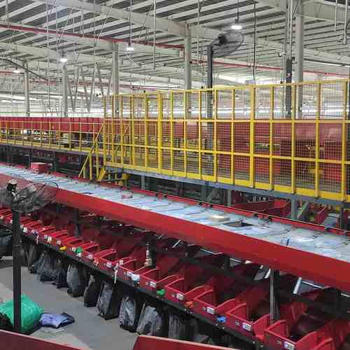 分拣机全自动快递落盘分拣机快递智能分拣兼容异形件落袋分拣机