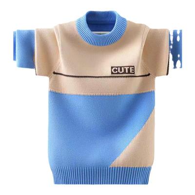 拼色细针秋冬男童中大童毛衣