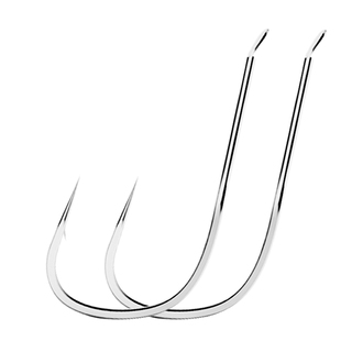 进口平打合金白袖钩罗非袖钩野钓正品无刺散装竞技鲫鱼硬钓鱼钩