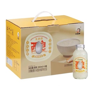 米婆婆即开即饮米酒米酿风味饮品300ml6瓶礼盒装孝感饮料早餐杯