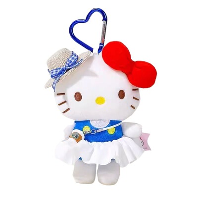 正版hellokitty包包挂件毛绒公仔钥匙扣书包挂饰玩偶礼物女生kt猫