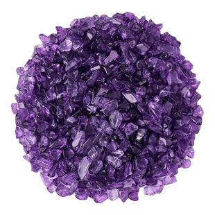加色原矿紫水晶碎石大颗粒消磁枕头鱼缸花盆摆件供佛磁石容器皿
