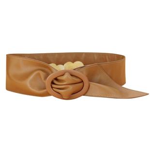 腰封女真皮棕色羊皮装饰软皮带外穿搭配毛衣风衣连衣裙收腰宽腰带