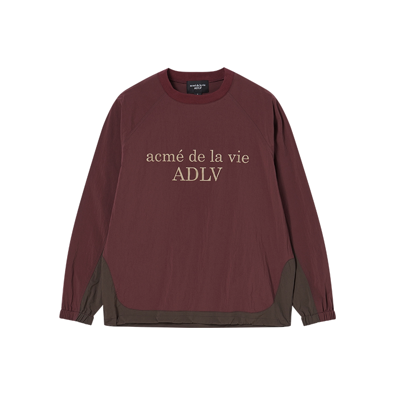 ADLV尼龙拼接字母卫衣男女同款