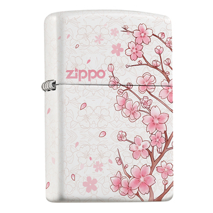 zippo打火机彩印十里桃花官方正品刻字男士生日新年礼物送男友