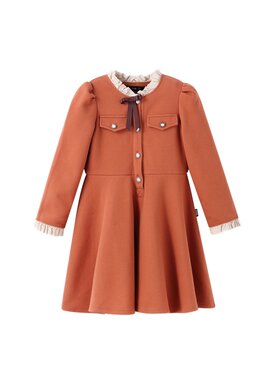jojo童装女童冬季加绒连衣裙