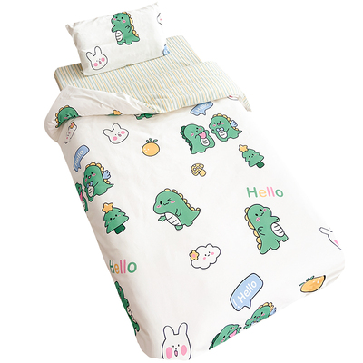 儿童秋冬卡通全棉纯棉加厚磨毛三件套被套被罩床笠床单四件套