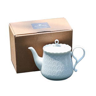 日本Narumi鸣海纯白骨瓷茶具茶壶奶罐糖罐咖啡红茶杯碟茶具套装