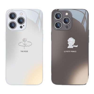简约新款韩系玫瑰王子情侣手机壳