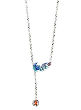 925纯银凤凰南红圈圈项链