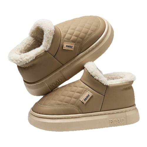 防水棉鞋女款冬季外穿2024新款加绒加厚防滑保暖包跟棉拖鞋雪地靴