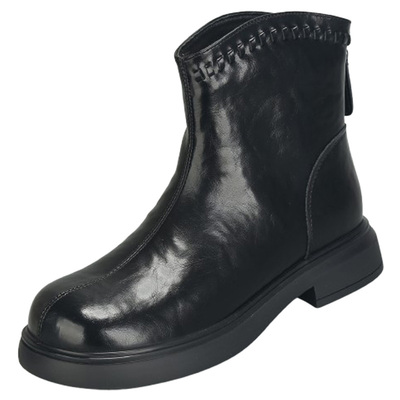 前掌加宽大码女鞋41到43冬新款女靴厚底短靴马丁靴不累脚加绒棉靴