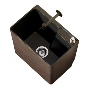 宋式美学落地式方形陶瓷拖把池阳台户外庭院家用艺术拖布池