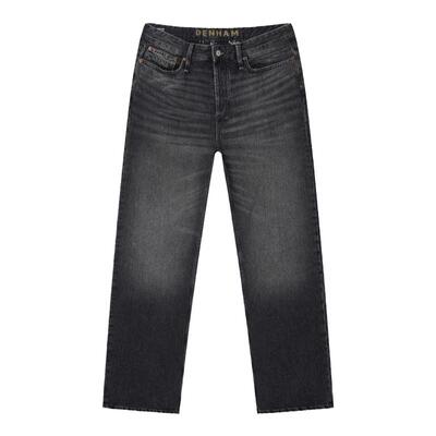 DENHAM黑灰色宽松直筒男士牛仔裤