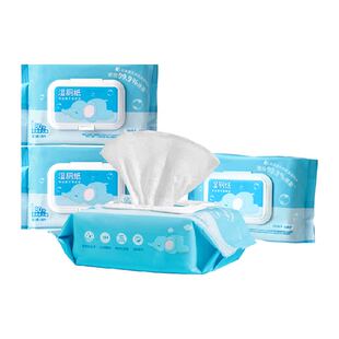 名创优品家庭装可冲散湿厕纸80片*4包擦屁股洁厕湿巾便携卫生纸
